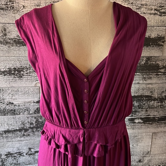 MARC By Marc Jacobs Plum Ruffle Button Dress NWOT - Picture 10 of 16